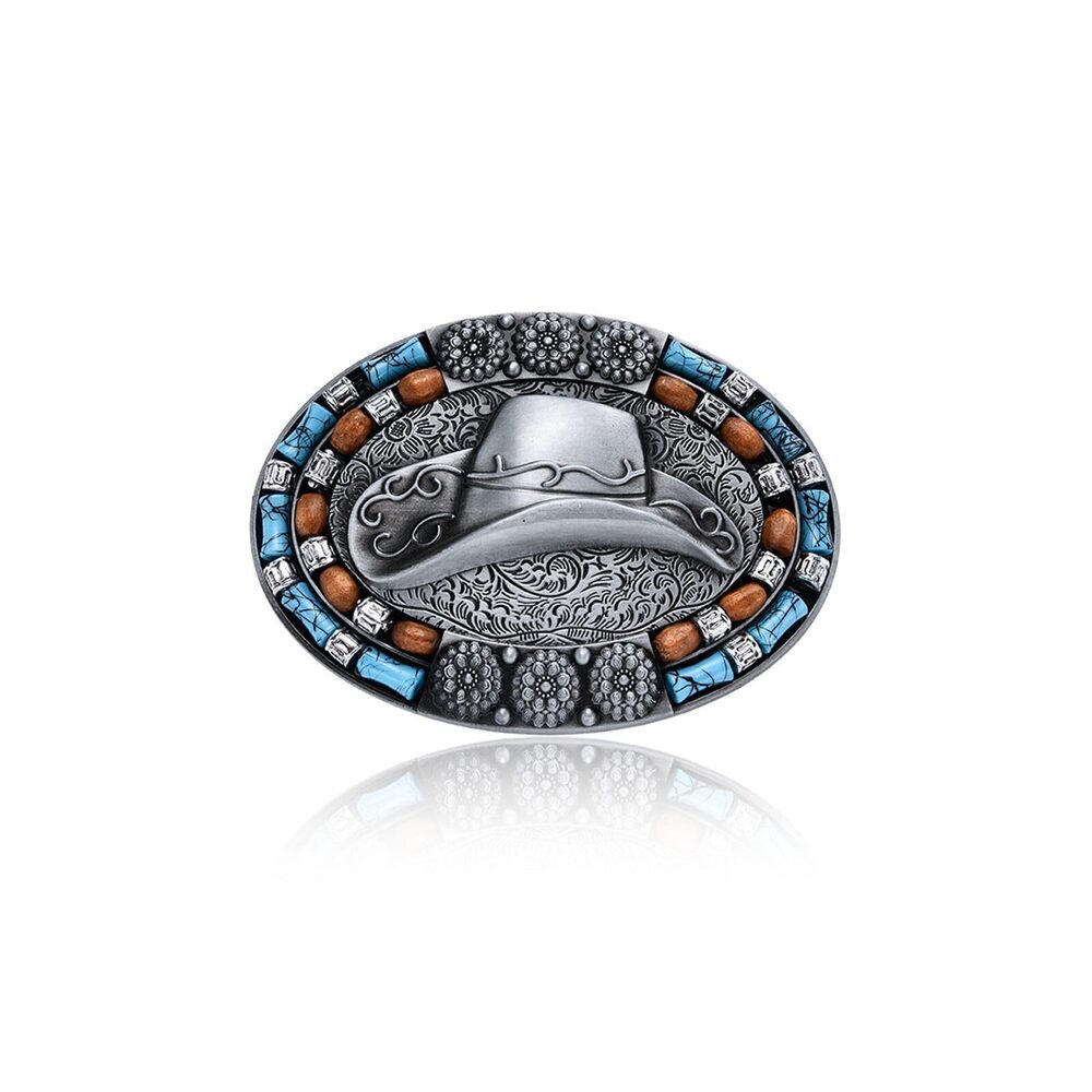 2034 Western Belt Buckles Longhorn Bull Belt Buckle Cowboy Cowgirl Rodeo